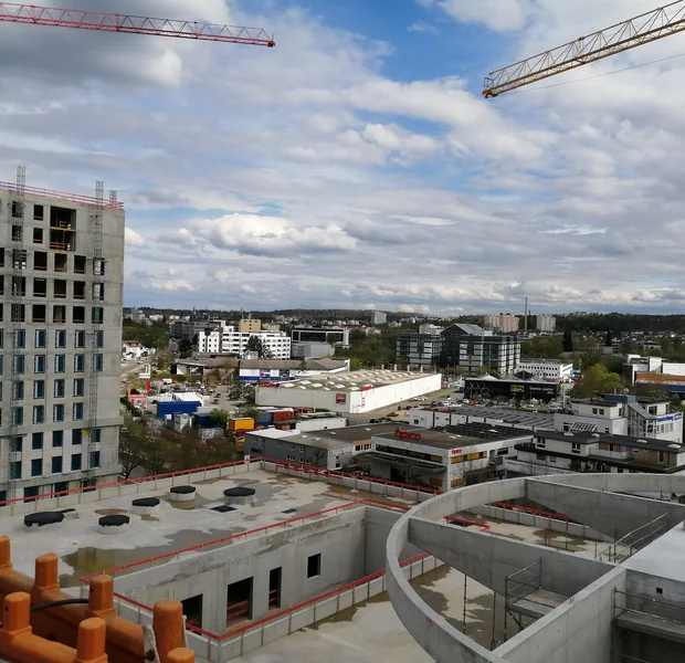 Ausblick auf die Baustelle