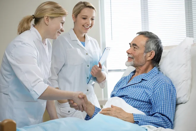 Visite am Patientenbett